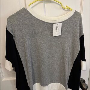 Boutique Gray and Black Women's Sweater Top
